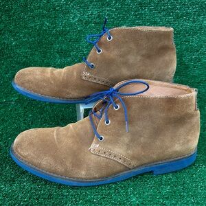 Johnston & Murphy Wallace Chukka Boots Brown Suede Blue Laces Desert Boot